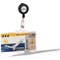 Durable Duo 2 Card Security Pass ID Holders with Badge Reel, Clear, Pack of 25