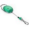 Durable Style Secure Retractable Carabiner Badge Reel for IDs & Keys, Green