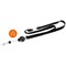 Durable Textile Lanyard With Extra Strong Retractable Clip Badge Reels for ID & Keys, Black