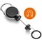 Durable Secure Magnetic Carabiner Badge Reel for Keys & Hand Sanitiser, Black