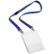 Durable Safety-Release Lanyard Name Badge ID Ticket Holder, A6, Blue, Pack of 10