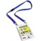 Durable Safety-Release Lanyard Name Badge ID Ticket Holder, A6, Blue, Pack of 10