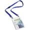 Durable Safety-Release Lanyard Name Badge ID Ticket Holder, A6, Blue, Pack of 10