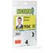 Durable Name Badge ID Card Holders Clear and Punched, Portrait, A6, Pack of 20