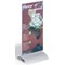 Durable Acrylic Metal Table Display Stand Menu & Sign Holder, 1/3 A4, Clear