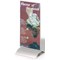 Durable Acrylic Metal Table Display Stand Menu & Sign Holder, 1/3 A4, Clear