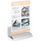 Durable Acrylic Aluminium Display Stand Table Menu & Sign Holder, A5, Clear