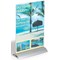 Durable Acrylic Aluminium Display Stand Table Menu & Sign Holder, A4, Clear