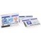 Durable Pushbox Trio 3 Card Security Pass ID Holder, Clear, Pack of 10