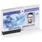 Durable Pushbox Security Pass ID Card Holders, Clear, Pack of 10