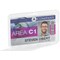 Durable Permanent High Security ID Card Holders for Lanyards, Clear, Pack of 10