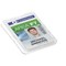 Durable Permanent High Security ID Card Holders for Lanyards, Clear, Pack of 10