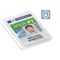 Durable Permanent High Security ID Card Holders for Lanyards, Clear, Pack of 10