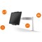 Durable Deskclamped Aluminium iPad Tablet Holder, Adjustable Tilt & Rotation, Silver