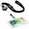 Durable Secure RetracTable ID Badge Reel and Soft Breakaway Lanyard, Black