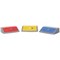 Addis Red/Yellow/Blue Recycling Bin Kit Lids, Grey, Pack of 3