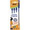 Bic Cristal Ballpoint Pen, Medium, Blue, Pack of 4