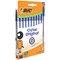 Bic Cristal Ballpoint Pen, Medium, Blue, Pack of 10