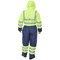 Beeswift Two Tone Hiviz Thermal Waterproof Coveralls, Saturn Yellow & Navy Blue, Small