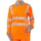 Beeswift Hiviz Executive Long Sleeve Polo Shirt, Orange, 6XL