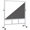 Bi-Office Revolver Plus Duo Magnetic Lacquered Steel and Grey Felt Board, 1200x900mm