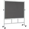 Bi-Office Revolver Plus Duo Magnetic Lacquered Steel and Grey Felt Board, 1200x900mm