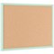 Bi-Office Pastel Cork Noticeboard, 600x400mm, Green Wooden Frame