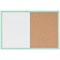 Bi-Office Pastel Cork and Magnetic Drywipe Combination Board, 600x400mm, Green Frame