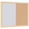 Bi-Office Pastel Cork and Magnetic Drywipe Combination Board, 600x400mm, Yellow Frame