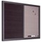 Bi-Office Black Shadow Fabric and Silver Finish Drywipe Combination Board, 600x450mm, Black Frame