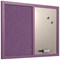 Bi-Office Essentials Purple Felt and Silver Finish Drywipe Combination Board, 600x450mm, Purple Frame