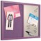 Bi-Office Essentials Purple Felt and Silver Finish Drywipe Combination Board, 600x450mm, Purple Frame