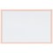 Bi-Office Pastel Non-Magnetic Whiteboard, Salmon Frame, 600x400mm