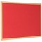 Bi-Office Earth Executive Felt Noticeboard, Oak MDF Frame, 1200x900mm, Red