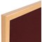 Bi-Office Earth Executive Felt Noticeboard, Oak MDF Frame, 900x600mm, Burgundy