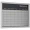 Bi-Office Magnetic Weekly Silver Finish Planner, Grey Frame, 600x400mm