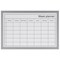 Bi-Office Magnetic Weekly Planner Whiteboard, Grey Frame, 600x400mm