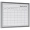 Bi-Office Magnetic Weekly Planner Whiteboard, Grey Frame, 600x400mm