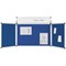 Bi-Office Showboard, 3 Panel+Header Boards, 900x600mm, Blue