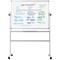 BiBi-Office Mobile Revolving Lacquered Steel Magnetic Whiteboard, 1500x1200mm