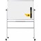 BiBi-Office Mobile Revolving Lacquered Steel Magnetic Whiteboard, 1500x1200mm