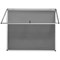 Bi-Office Enclore Top Hinged Lockable Door Fire Retardant Grey Felt Noticeboard Display Case, 8xA4, Aluminium Frame