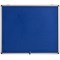 Bi-Office Enclore Top Hinged Lockable Door Fire Retardant Blue Felt Noticeboard Display Case, 12xA4, Aluminium Frame