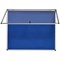 Bi-Office Enclore Top Hinged Lockable Door Fire Retardant Blue Felt Noticeboard Display Case, 12xA4, Aluminium Frame