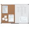 Bi-Office Maya Cork and Magnetic Drywipe Combination Board, 1200x900mm, Aluminium Frame