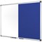 Bi-Office Maya Blue Felt and Drywipe Combination Board, 600x400mm, Aluminium Frame