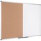 Bi-Office Maya Cork and Drywipe Combination Board, 1800x900mm, Aluminium Frame