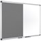 Bi-Office Maya Grey Felt and Drywipe Combination Board, 1800x1200mm, Aluminium Frame