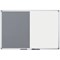 Bi-Office Maya Grey Felt and Magnetic Drywipe Combination Board, 1200x900mm, Aluminium Frame