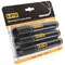 Bi-Office Inkstring XL Drywipe Markers, Black, Pack of 3